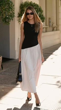 KOLI Dresses|Maxi^Darlita Maxi Dress - Black / Nude