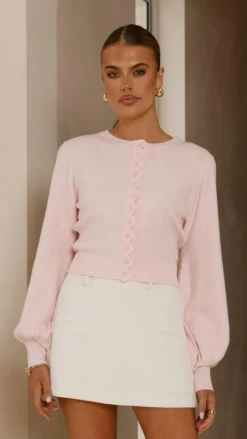 LILYWHYT Knitwear|Knitwear^Davina Long Sleeve Top - Pink