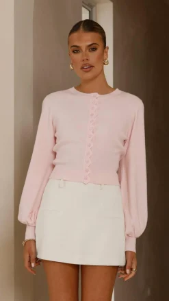 LILYWHYT Knitwear|Knitwear^Davina Long Sleeve Top - Pink