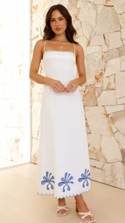 LILYWHYT Sale Dresses^Daya Maxi Dress - White / Blue