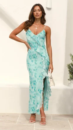 Sweet Acacia Sale Dresses^Debbie Midi Dress - Green Floral