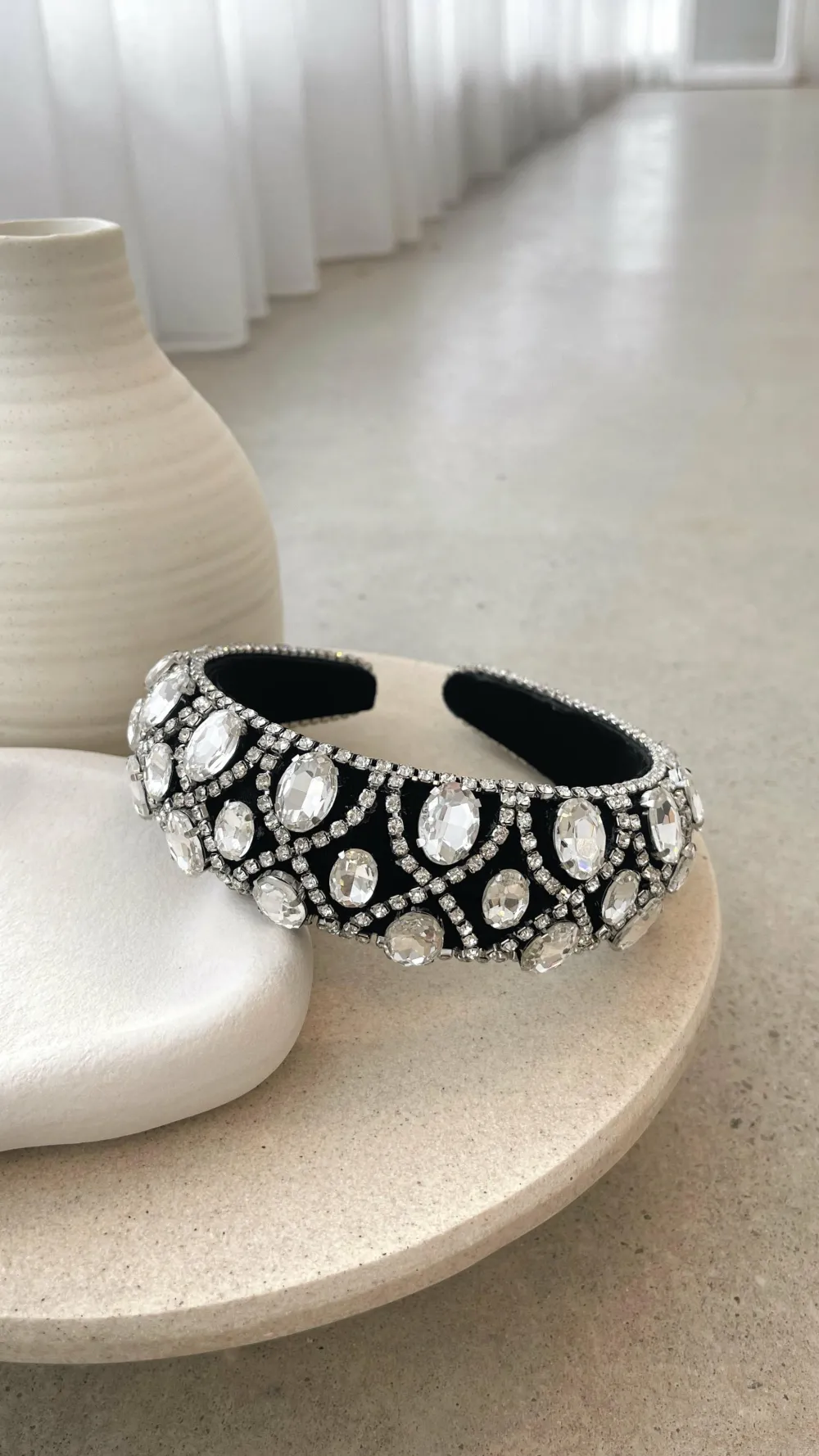 Angel Whisper Fascinators|Hair Accessories^Deka Headband - Black/Silver