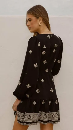 Shareen Dresses|Mini^Delainey Mini Dress - Black/Beige