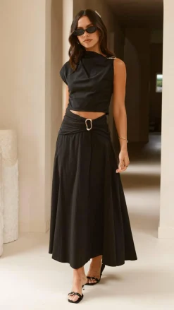 Fashion Allied Sets|Bottoms^Delphine Maxi Skirt - Black