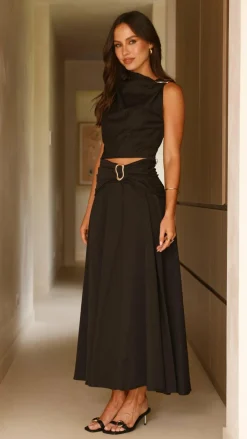 Fashion Allied Sets|Bottoms^Delphine Maxi Skirt - Black