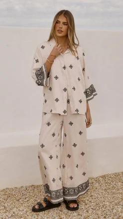 Shareen Sets|Bottoms^Deni Pants - Beige/Black