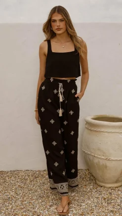 Shareen Sets|Bottoms^Deni Pants - Black/Beige