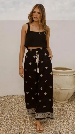 Shareen Sets|Bottoms^Deni Pants - Black/Beige