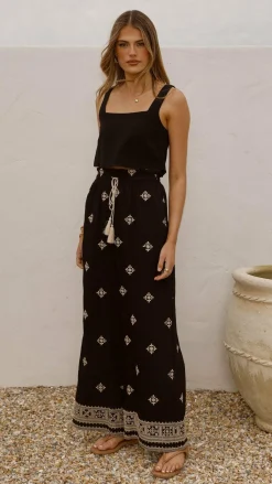 Shareen Sets|Bottoms^Deni Pants - Black/Beige