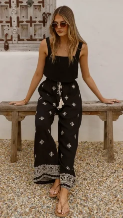 Shareen Sets|Bottoms^Deni Pants - Black/Beige