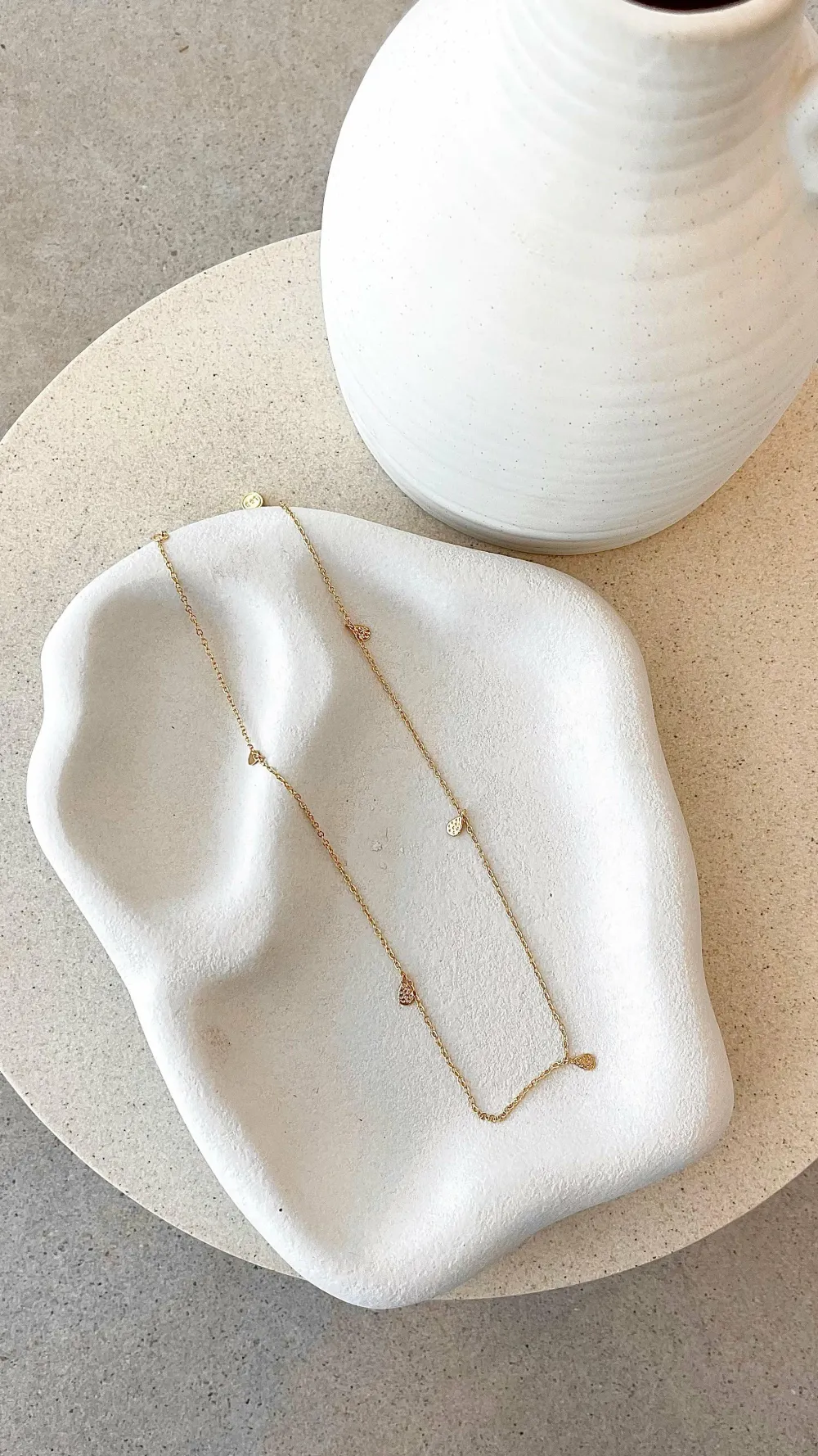 Angel Whisper Necklaces|Bump Friendly^Diamanté Teardrop 18K Gold Plated Necklace - Gold