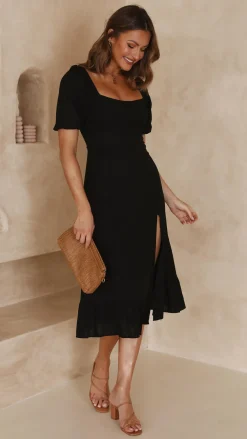Main St Dresses|Midi^Dixie Midi Dress - Black
