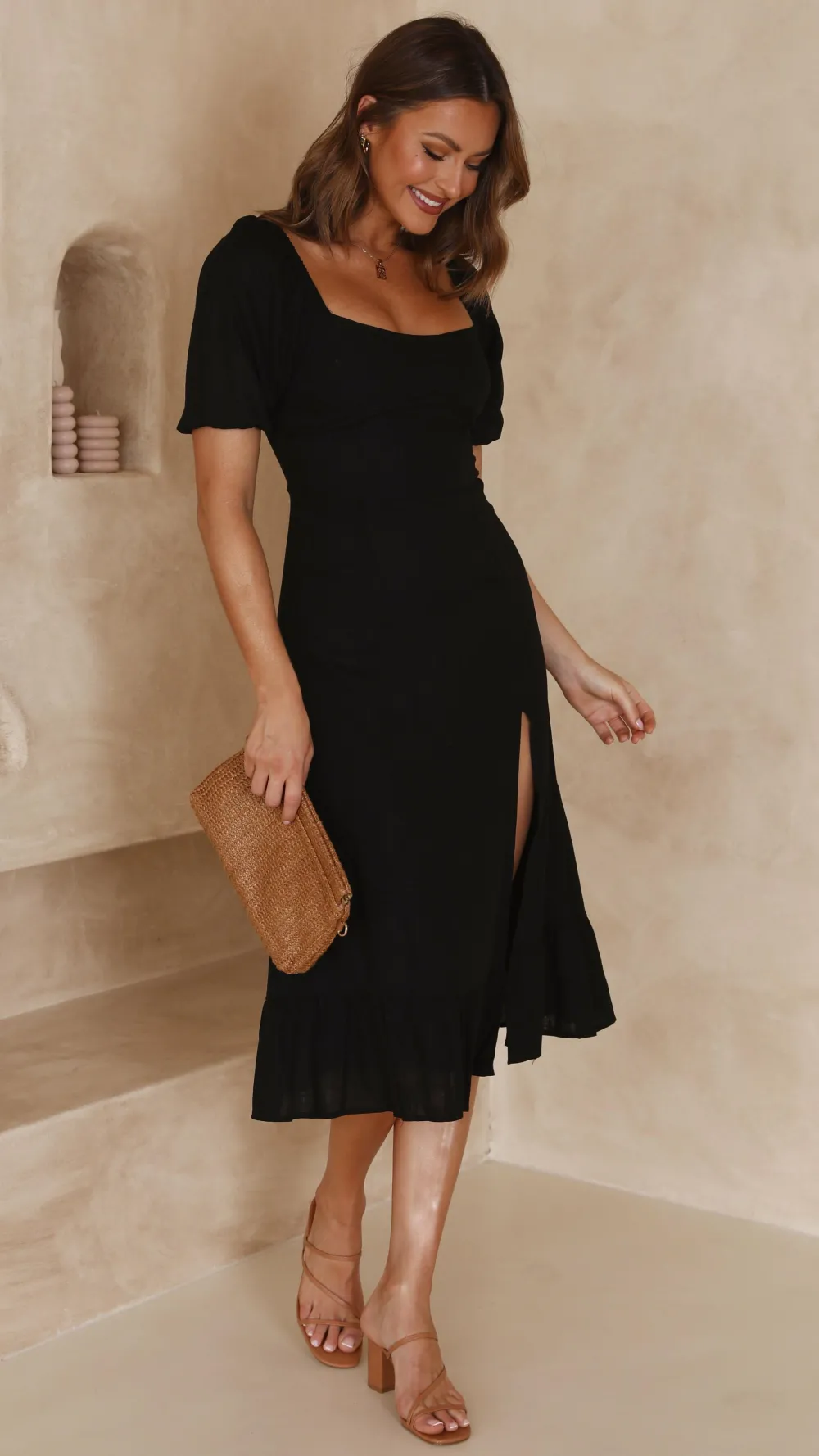 Main St Dresses|Midi^Dixie Midi Dress - Black