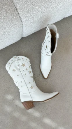 Billini Billini^Dollie Boots - White-Gold Metallic