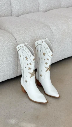 Billini Billini^Dollie Boots - White-Gold Metallic