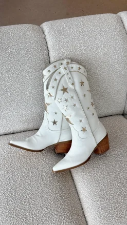 Billini Billini^Dollie Boots - White-Gold Metallic