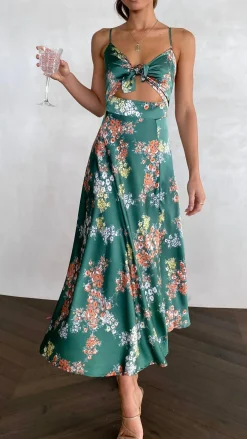 Burans Dresses|Midi^Dreamers Midi Dress - Green Floral