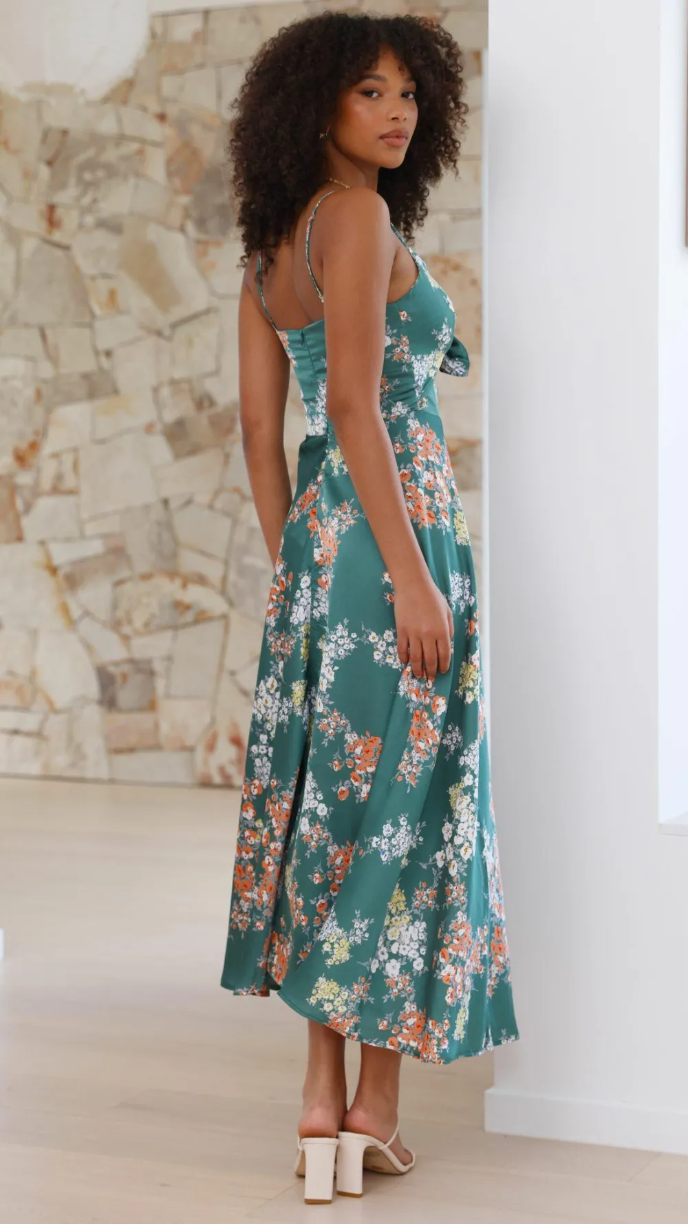 Burans Dresses|Midi^Dreamers Midi Dress - Green Floral