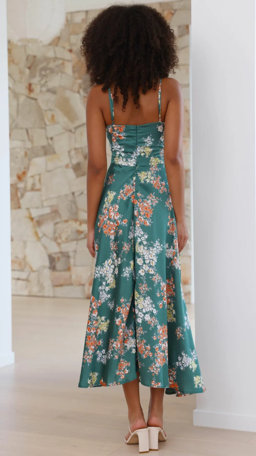 Burans Dresses|Midi^Dreamers Midi Dress - Green Floral