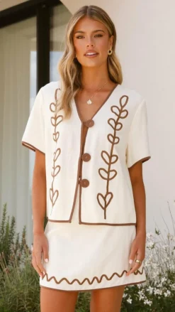 LILYWHYT Sets|Tops^Easton Top - Cream