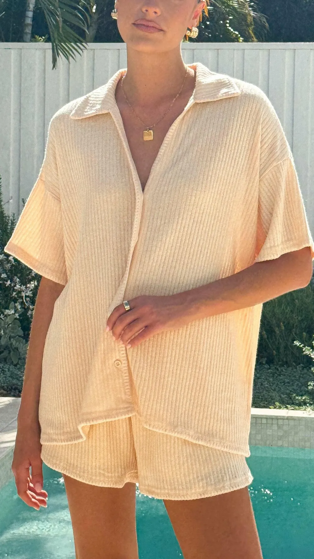 By Frankie Knit Tops|Knitwear^Eden Knit Top and Shorts Set - Yellow