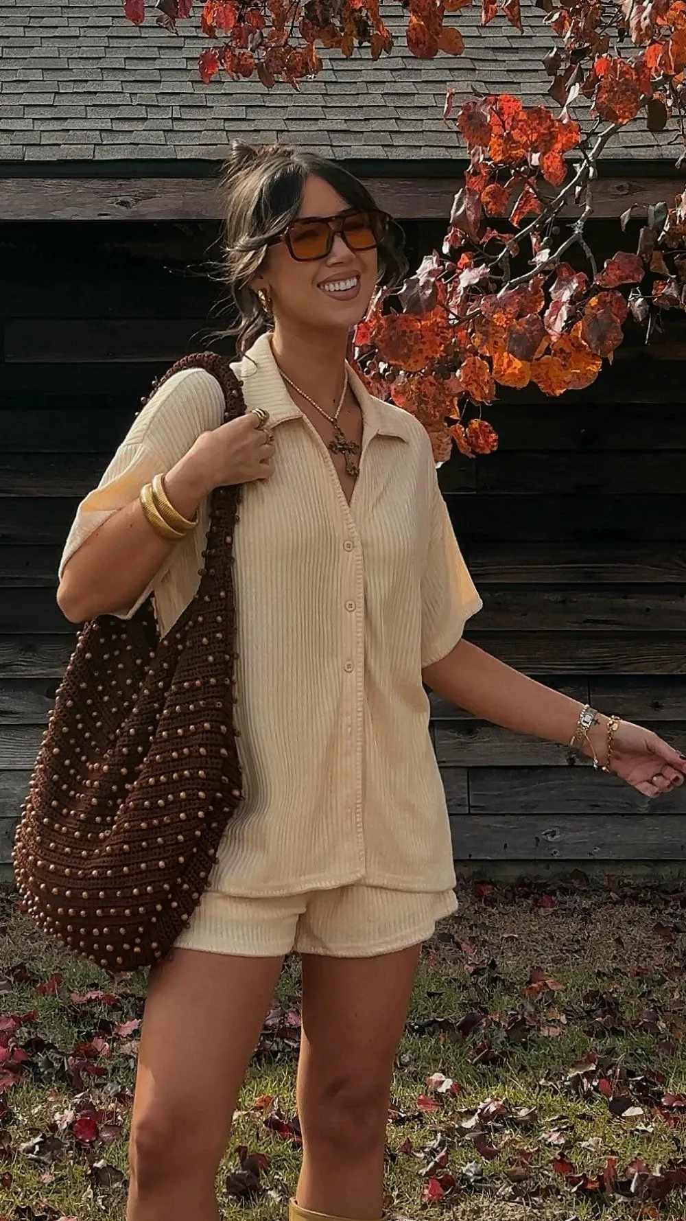 By Frankie Knit Tops|Knitwear^Eden Knit Top and Shorts Set - Yellow