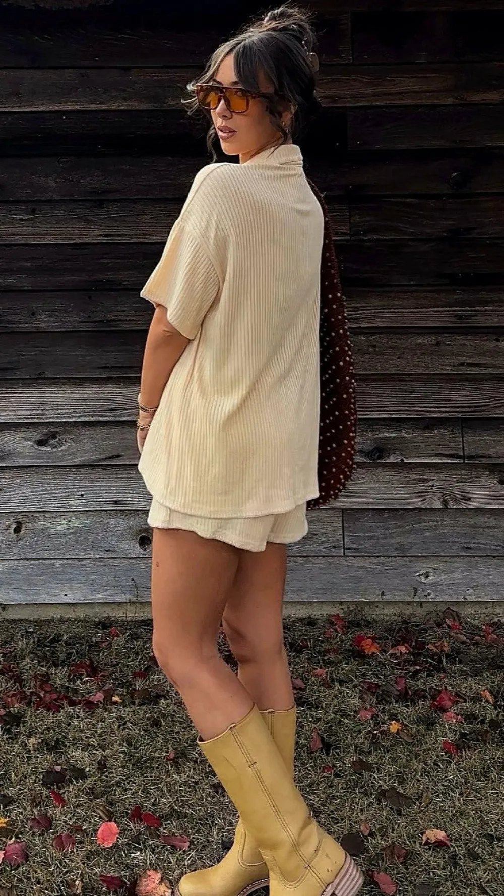 By Frankie Knit Tops|Knitwear^Eden Knit Top and Shorts Set - Yellow