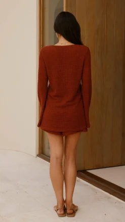 Alive Girl Sets|Bottoms^Eli Shorts - Rust