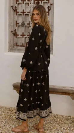 Shareen Dresses|Maxi^Ellarose Maxi Dress - Black/Beige