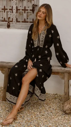 Shareen Dresses|Maxi^Ellarose Maxi Dress - Black/Beige