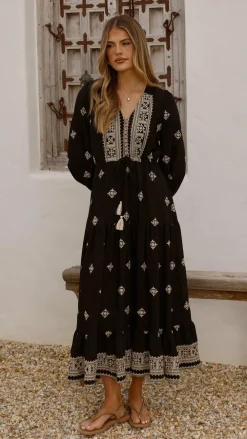 Shareen Dresses|Maxi^Ellarose Maxi Dress - Black/Beige