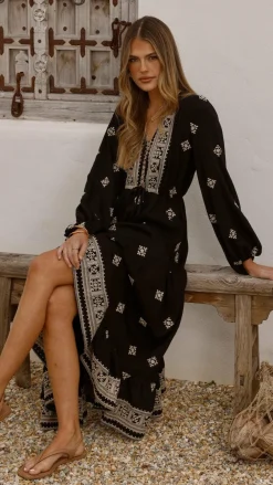 Shareen Dresses|Maxi^Ellarose Maxi Dress - Black/Beige