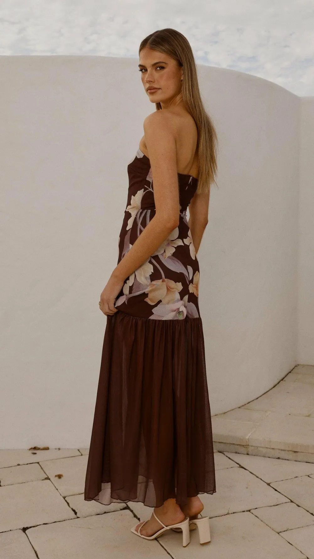 SASHA (BNE) Dresses|Maxi^Elle Maxi Dress - Brown Floral