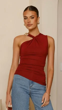 YH AND CO Tops^Emerson Top - Burgundy