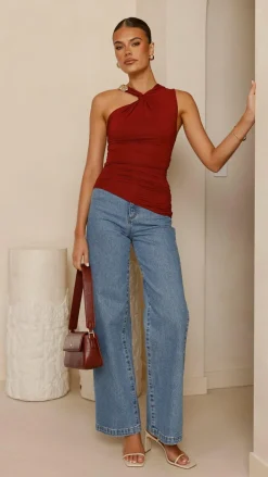 YH AND CO Tops^Emerson Top - Burgundy