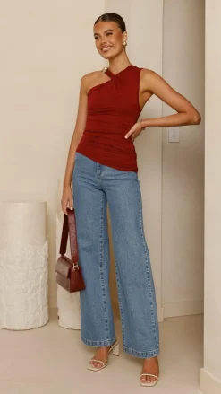 YH AND CO Tops^Emerson Top - Burgundy