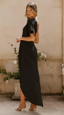 LILYWHYT Mi Amore|Dresses^Emma One Sleeve Maxi Dress - Black
