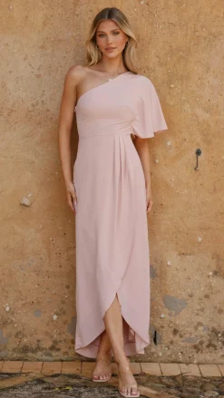 LILYWHYT Mi Amore|Dresses^Emma One Sleeve Maxi Dress - Dusty Pink