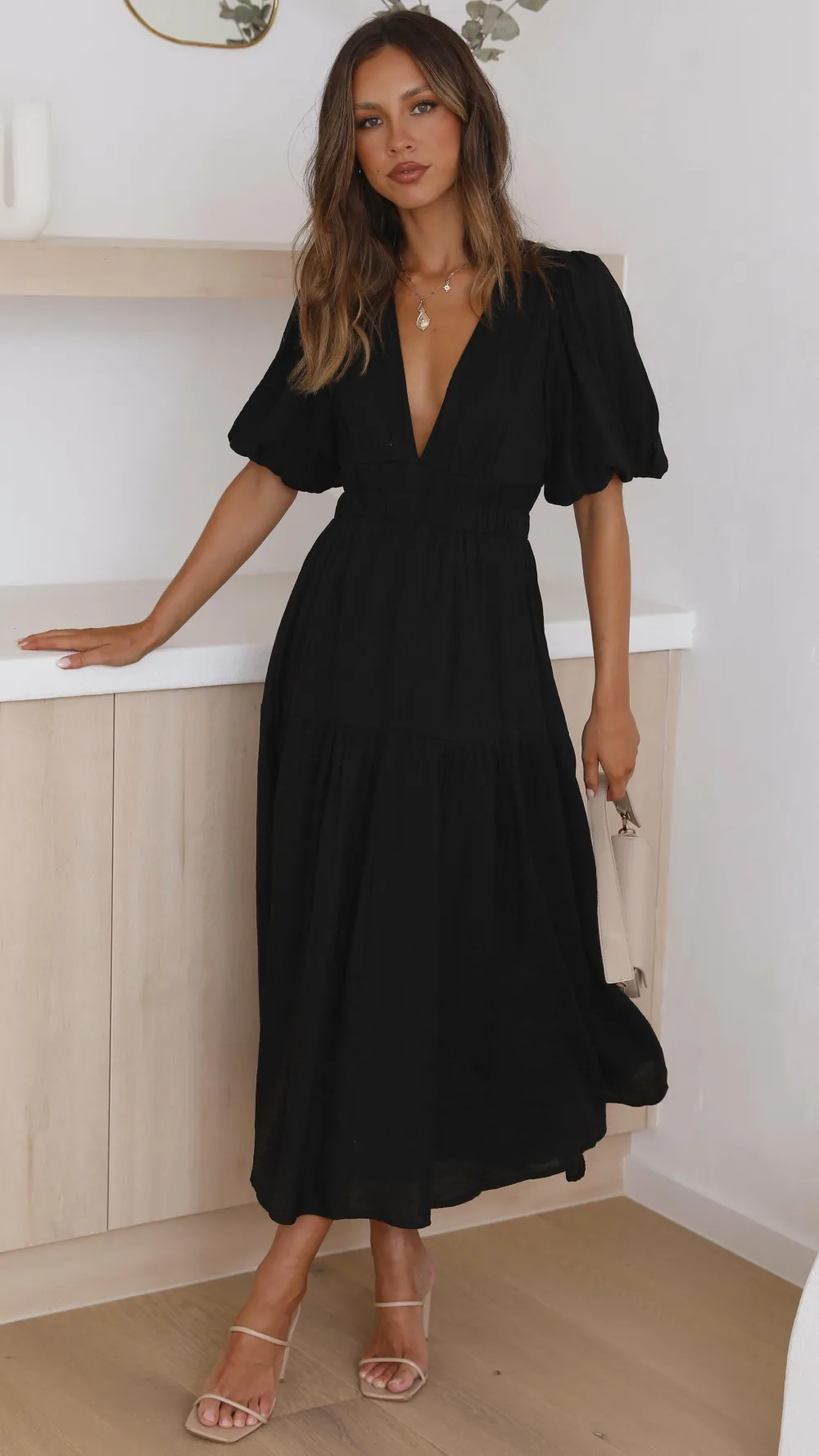 LILYWHYT Dresses|Midi^Erin Midi Dress - Black