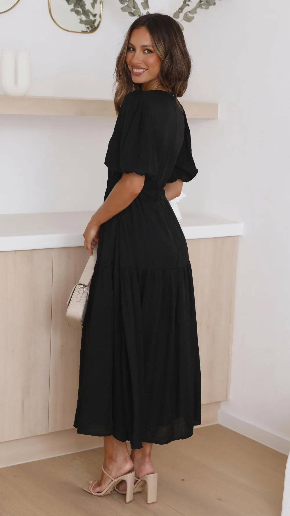 LILYWHYT Dresses|Midi^Erin Midi Dress - Black