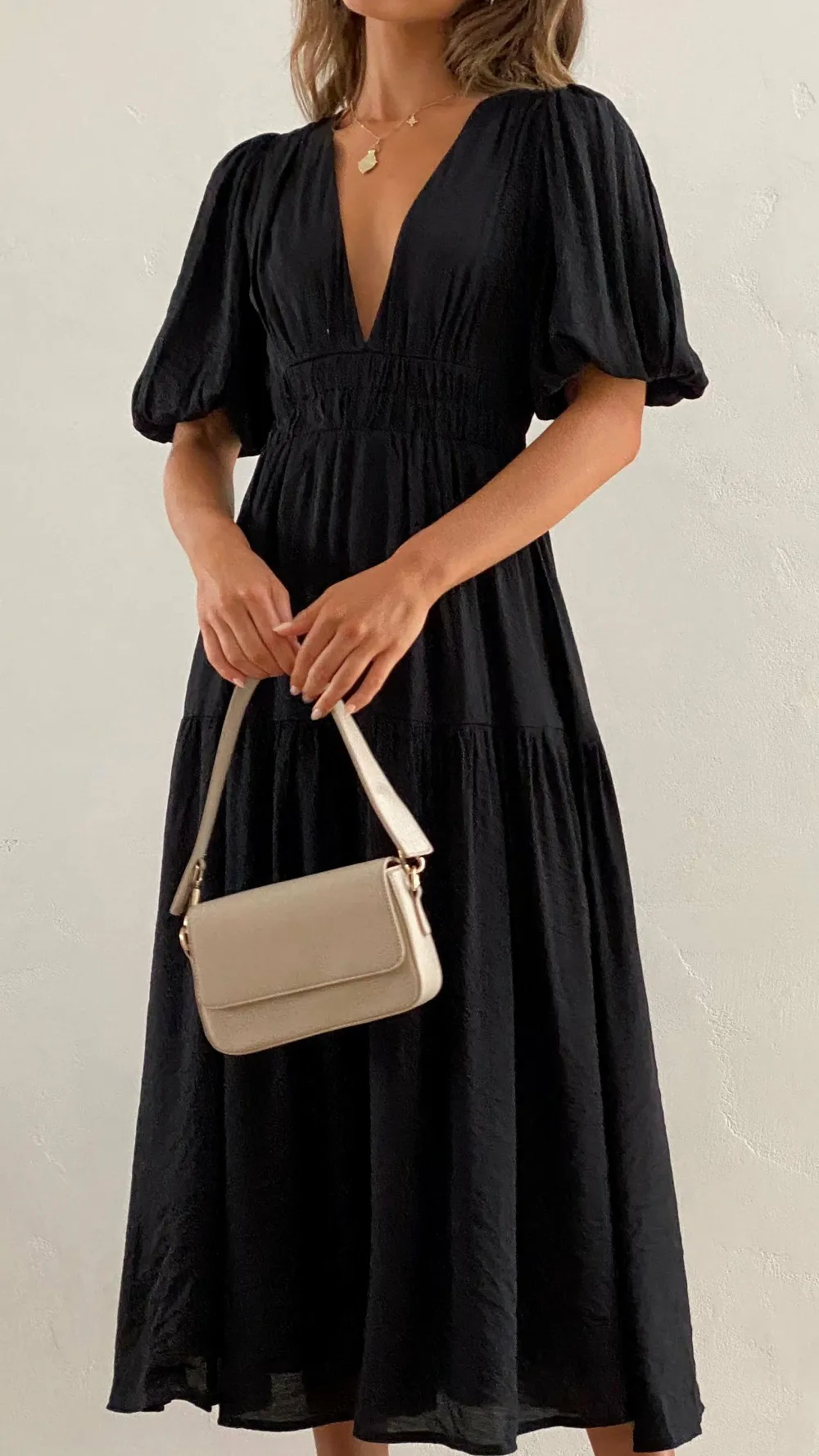 LILYWHYT Dresses|Midi^Erin Midi Dress - Black