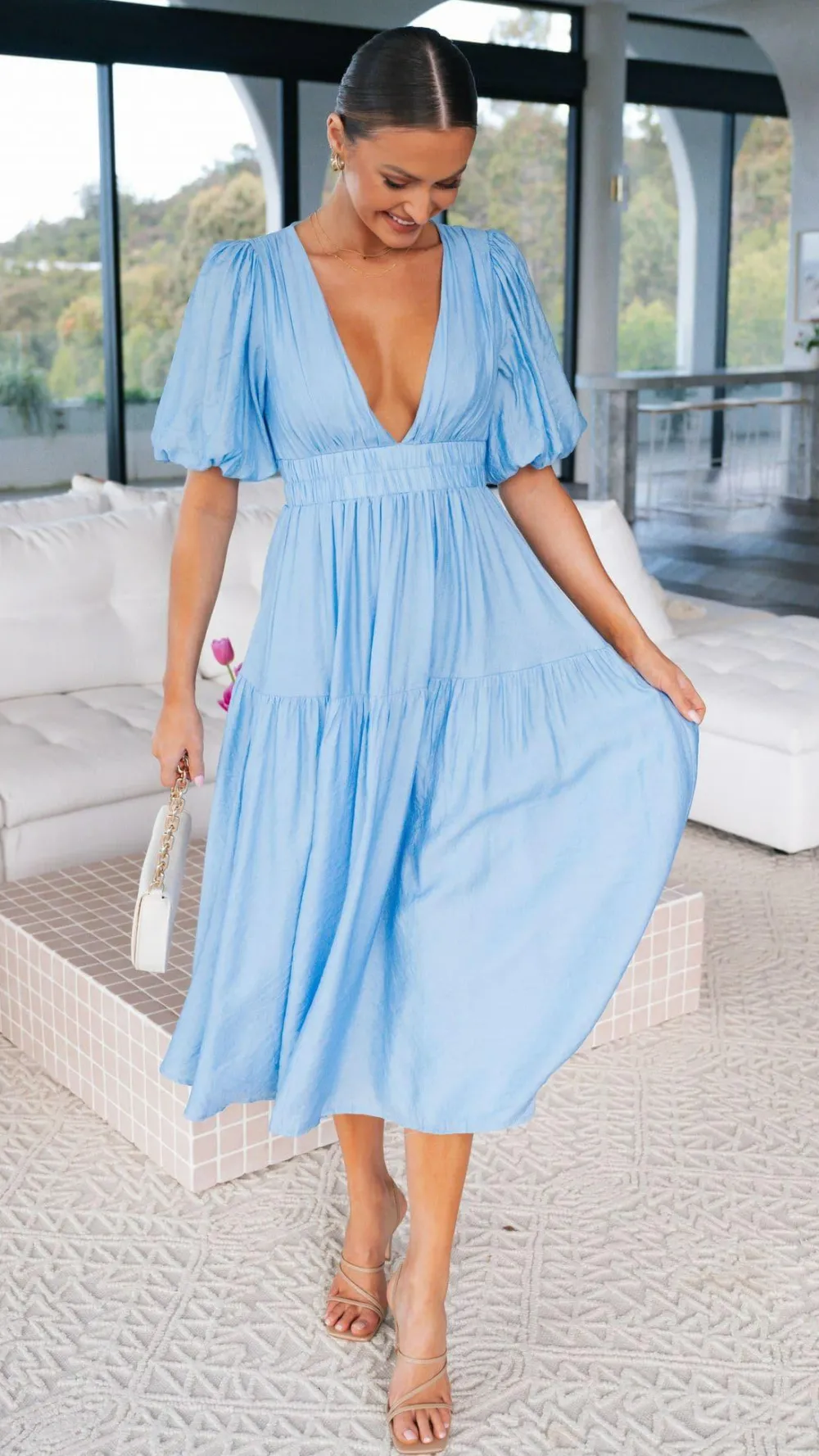 LILYWHYT Dresses|Midi^Erin Midi Dress - Blue