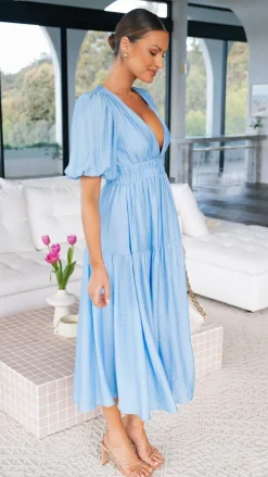 LILYWHYT Dresses|Midi^Erin Midi Dress - Blue