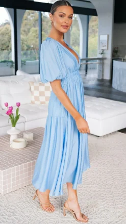 LILYWHYT Dresses|Midi^Erin Midi Dress - Blue