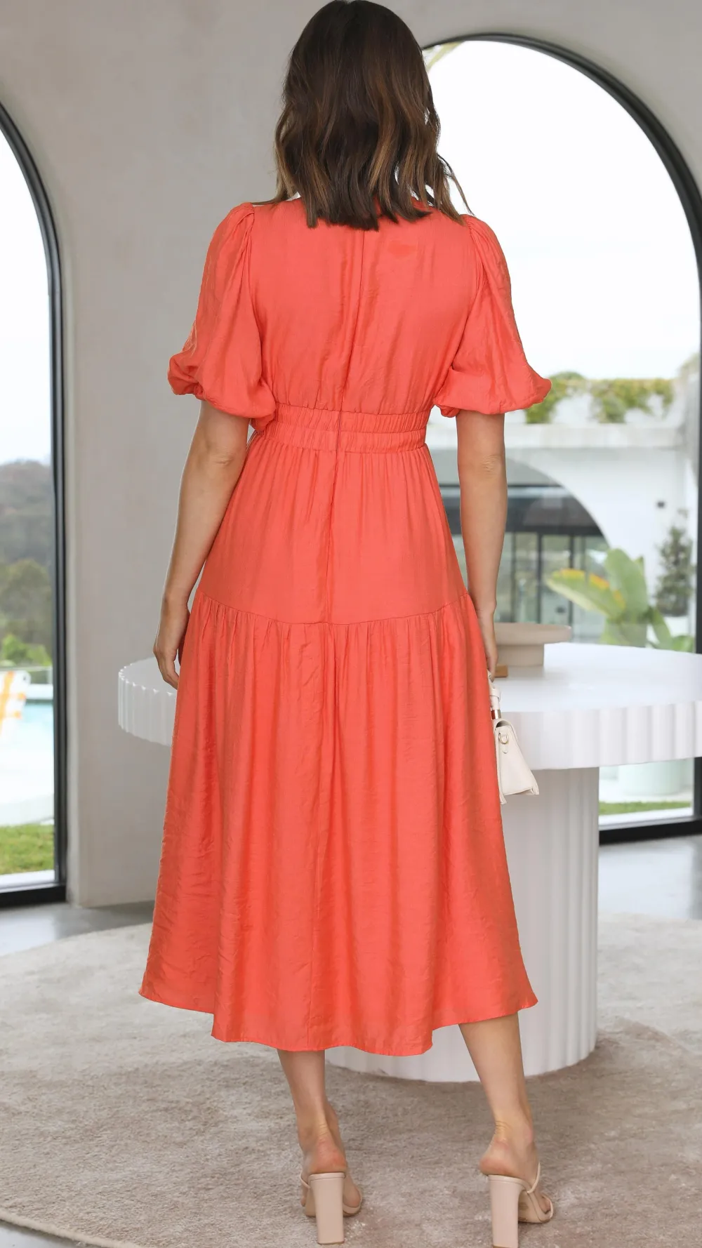 LILYWHYT Sale Dresses^Erin Midi Dress - Melon
