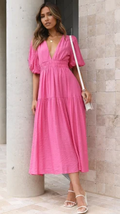 LILYWHYT Sale Dresses^Erin Midi Dress - Pink