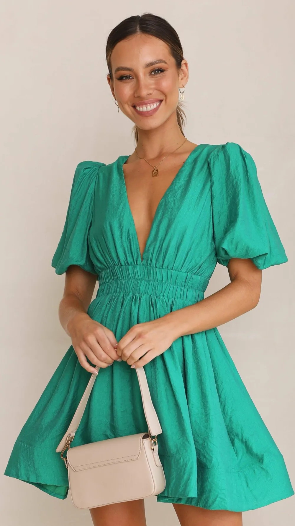 LILYWHYT Dresses|Mini^Erin Mini Dress - Emerald