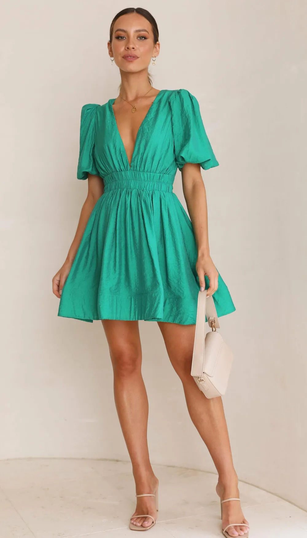 LILYWHYT Dresses|Mini^Erin Mini Dress - Emerald