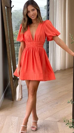 LILYWHYT Dresses|Mini^Erin Mini Dress - Melon