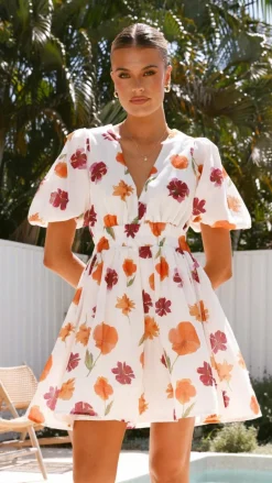 LILYWHYT Sale Dresses^Erin Mini Dress - Springtime Print